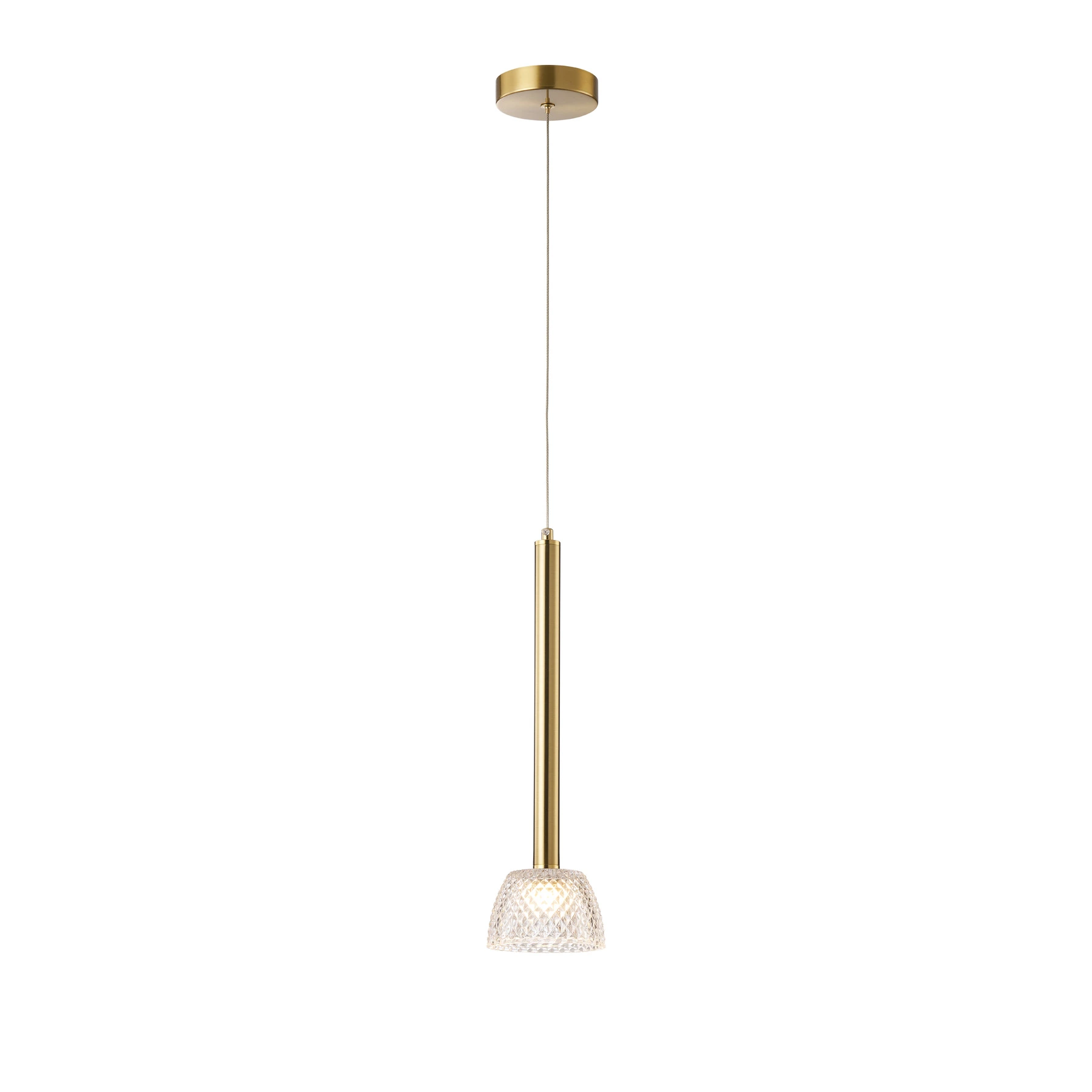 Pendant light 2066/1P Copper gold+ Clear
