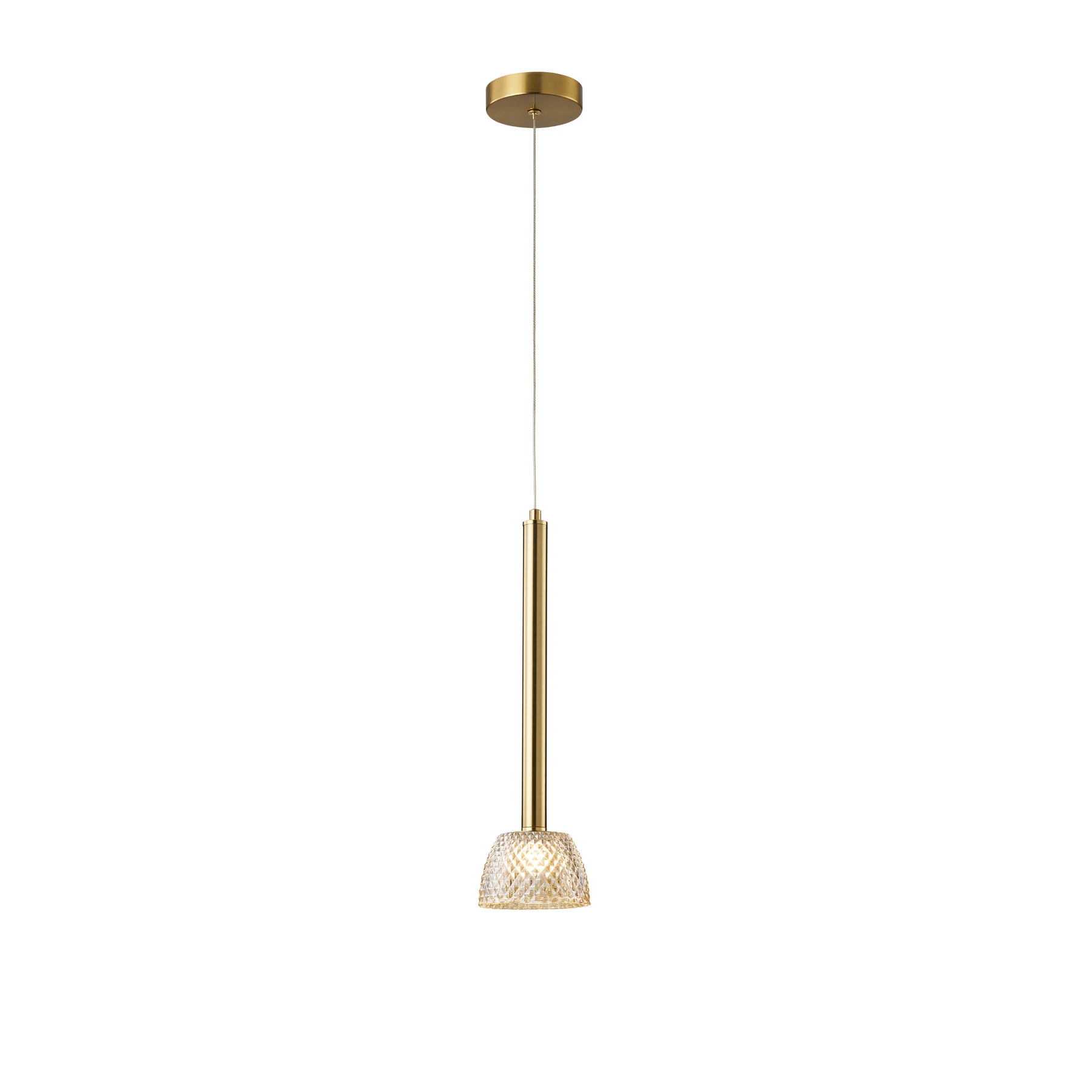 Pendant light 2066/1P Copper gold+ Amber