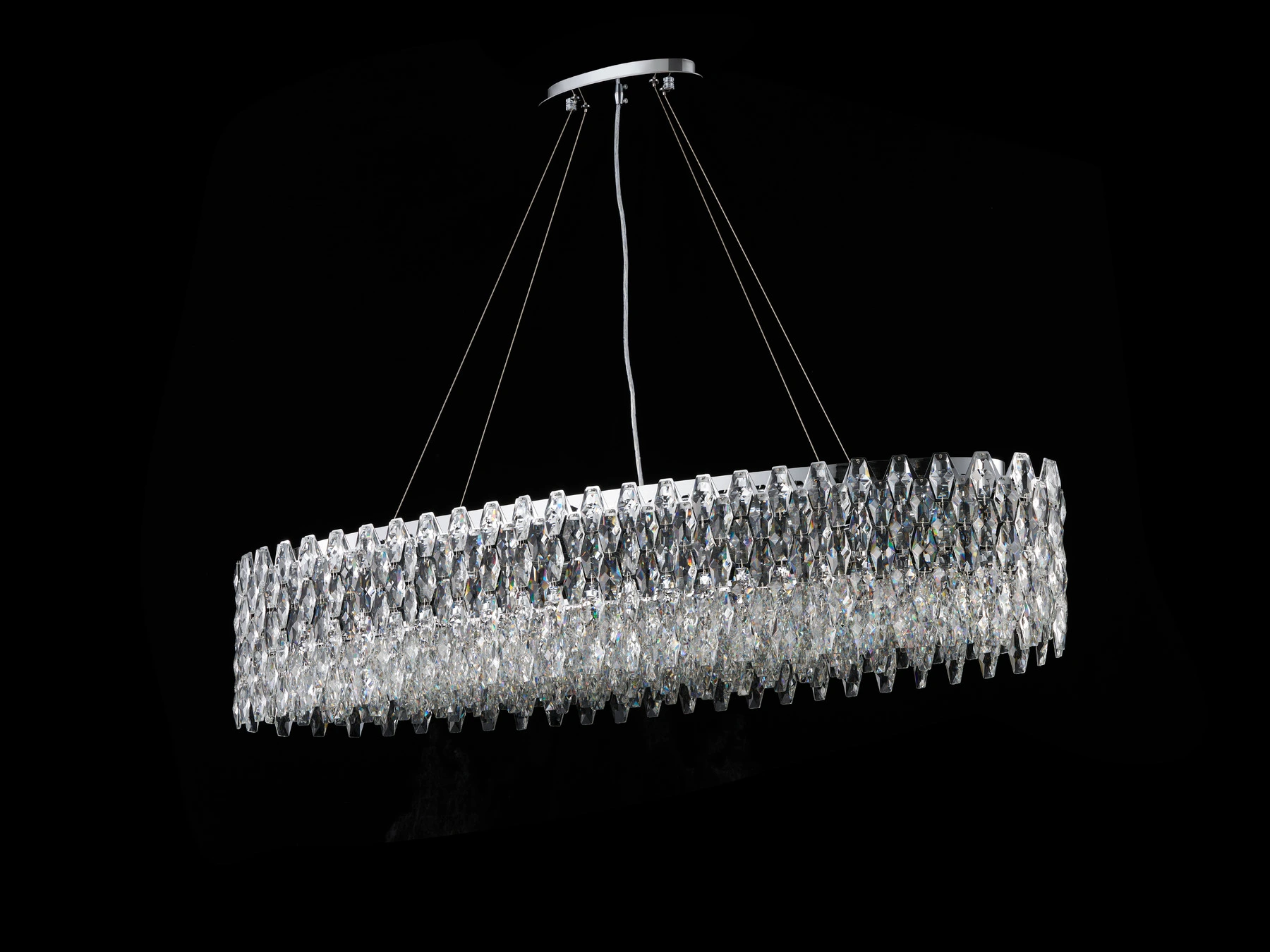 Chandelier 8109/L1200*350 Chrome. Photo 2