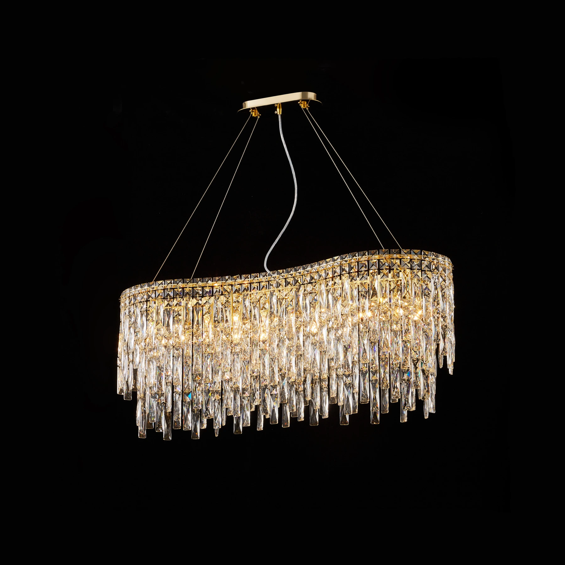 Люстра 1008/L1000*300 double H-gold