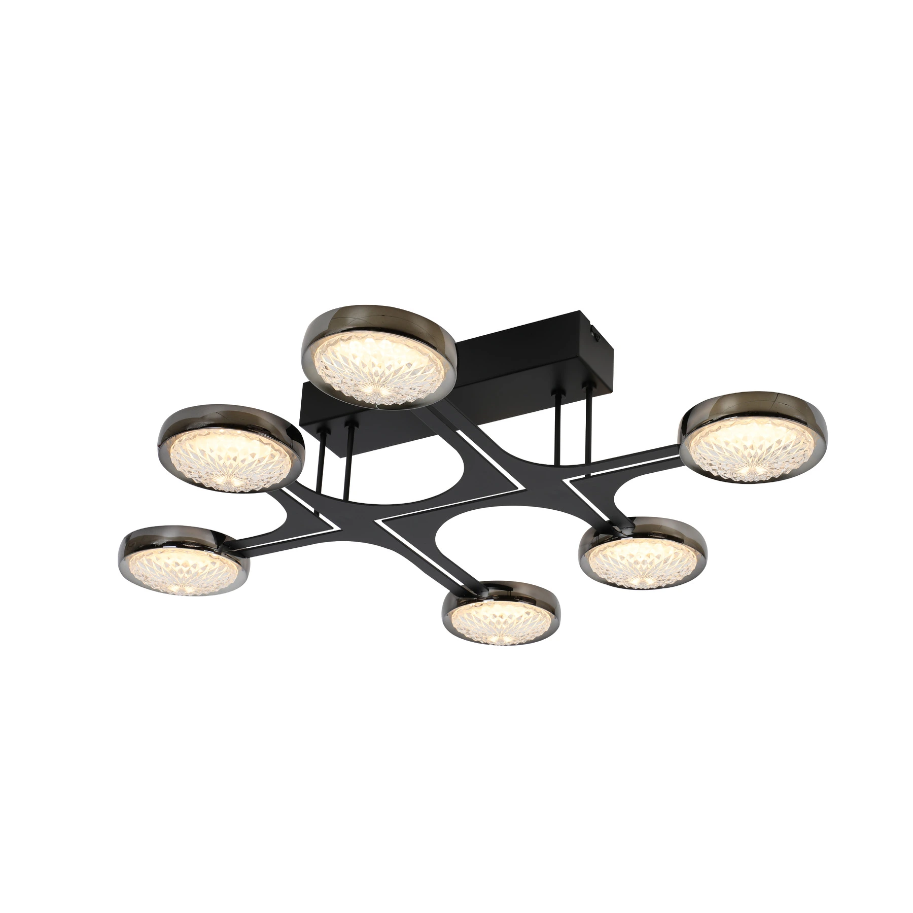Chandelier 2107-6PT Black+Pearl