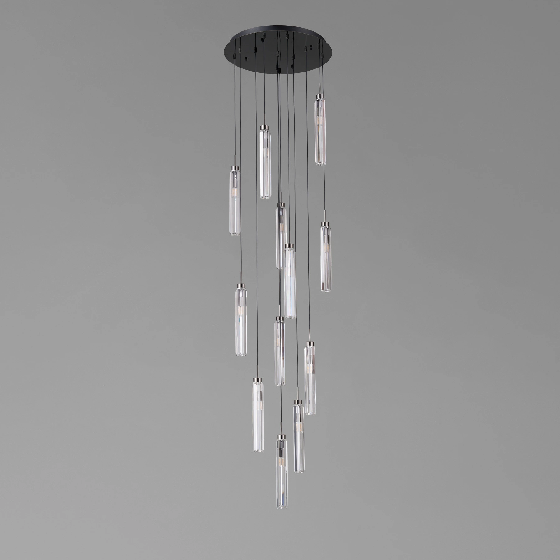 Chandelier 8000-12PB Black Chrome. Photo 2