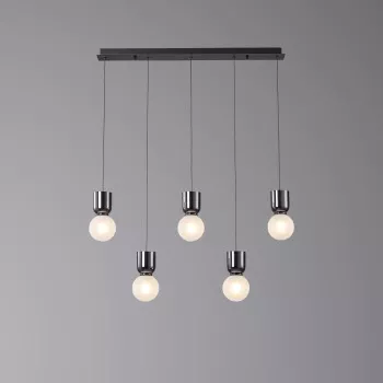 Люстра 8612-5L-Black chrome