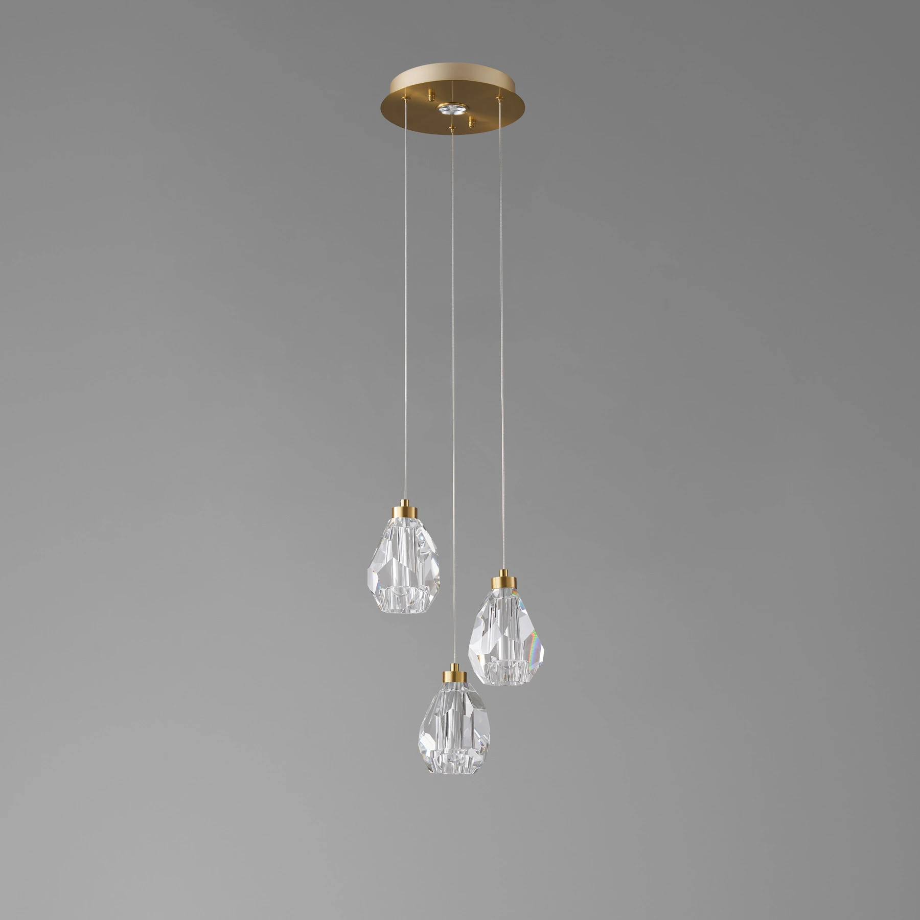 Chandelier 5005/3P Brushed brass. Photo 2