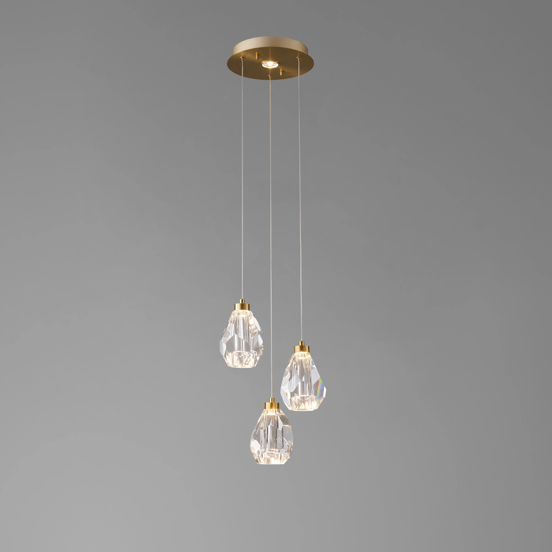 Chandelier 5005/3P Brushed brass