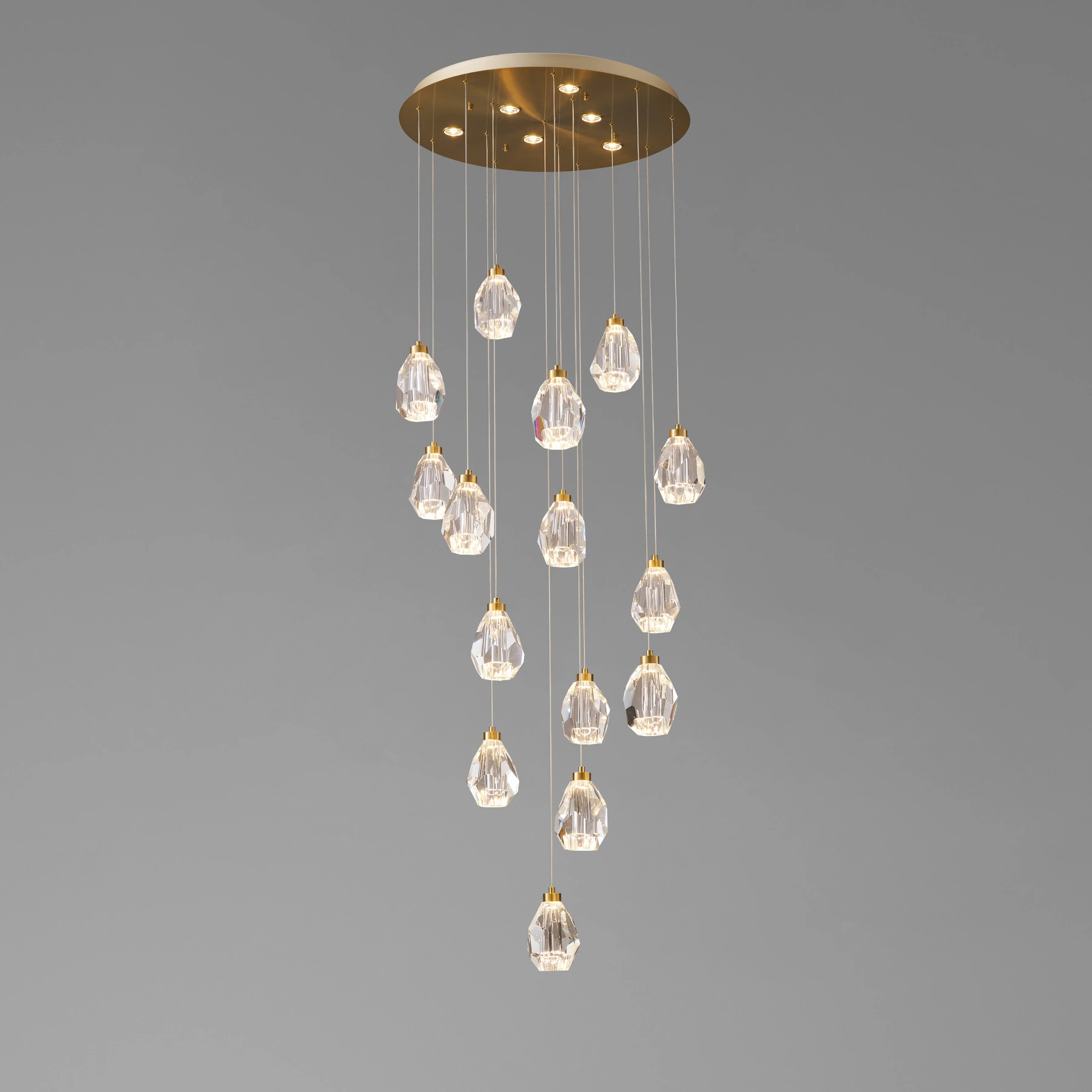 Chandelier 5005/15P Brushed brass