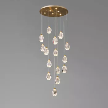 Chandelier 5005/15P Brushed brass