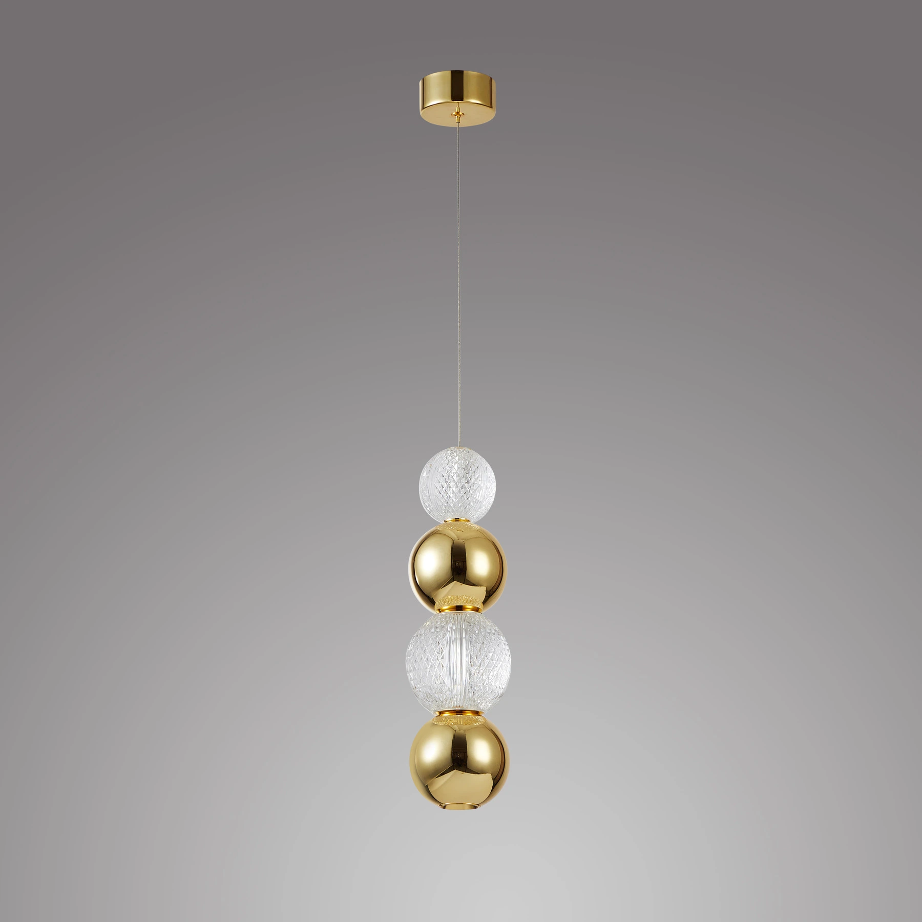 Pendant light 6807/1P-4 S-gold. Photo 2