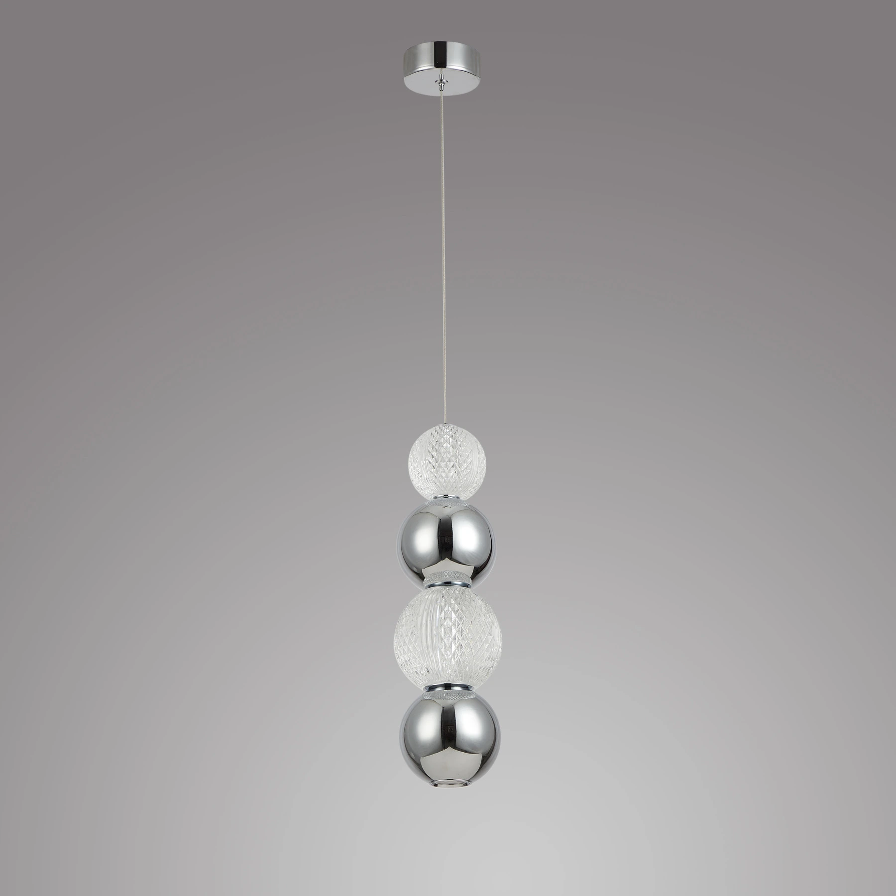 Pendant light 6807/1P-4 Chrome. Photo 2