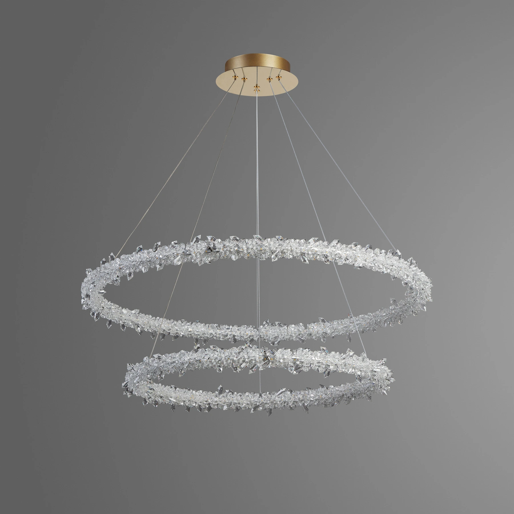 Chandelier 8001/60+80 S-gold (One base). Photo 2