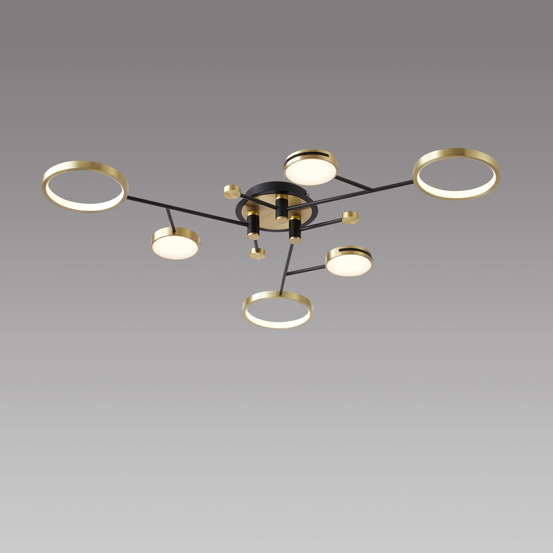 Chandelier 6809/6 Black+gold