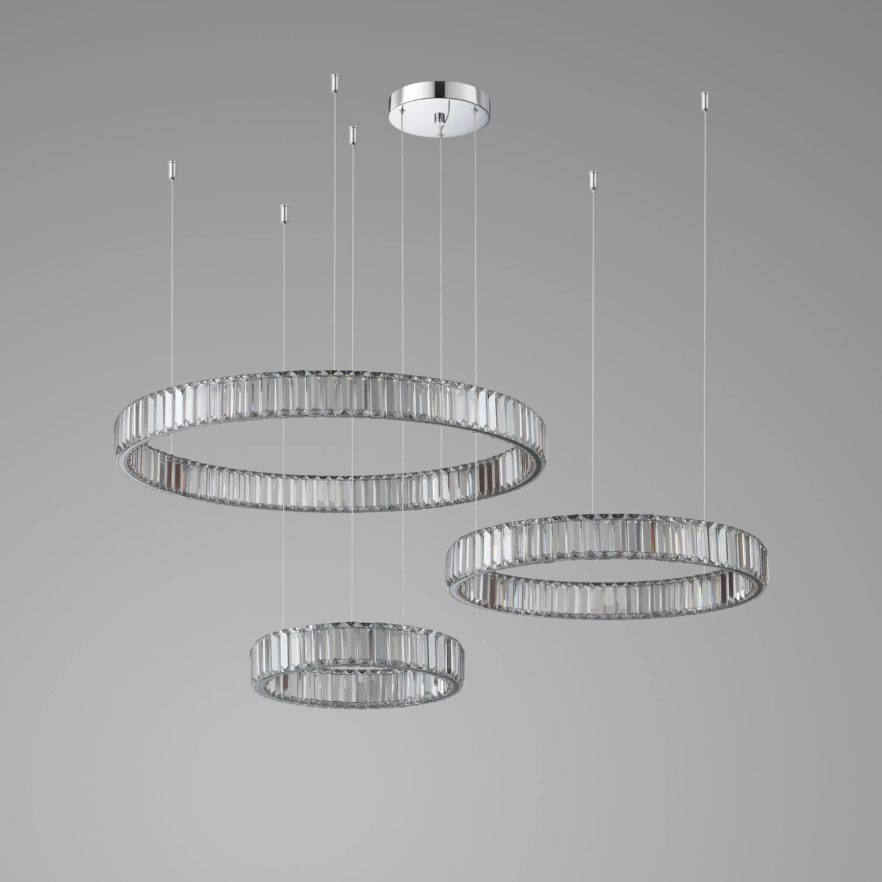 Chandelier 5000/800+600+400 Chrome. Photo 2