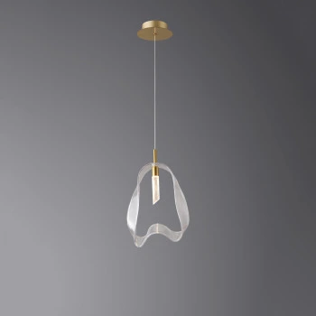 Підвіс 5515/1P Brushed brass Clear glass