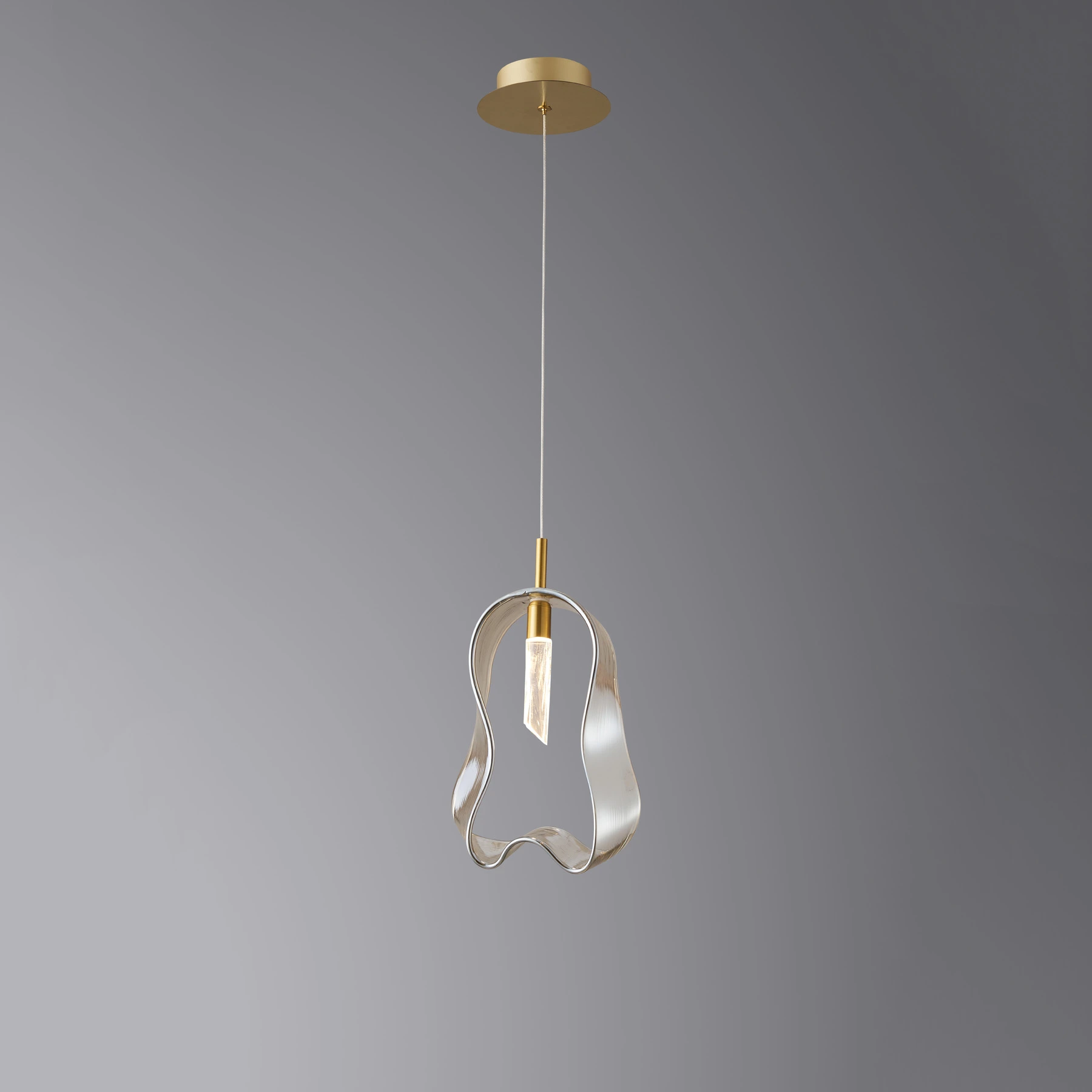 Pendant light 5515/1P Brushed brass Cog