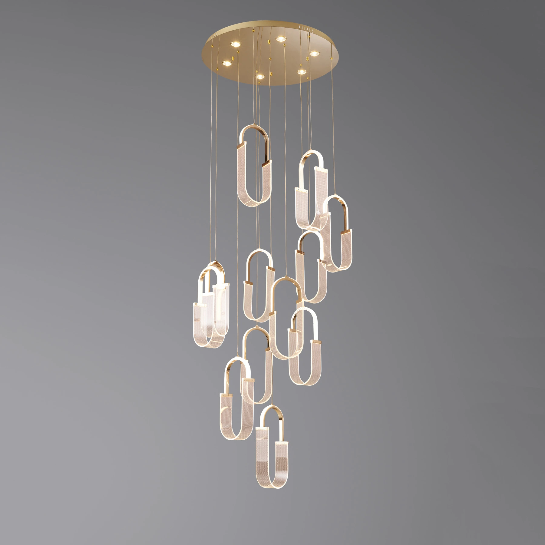 Люстра 2301/12P F-gold