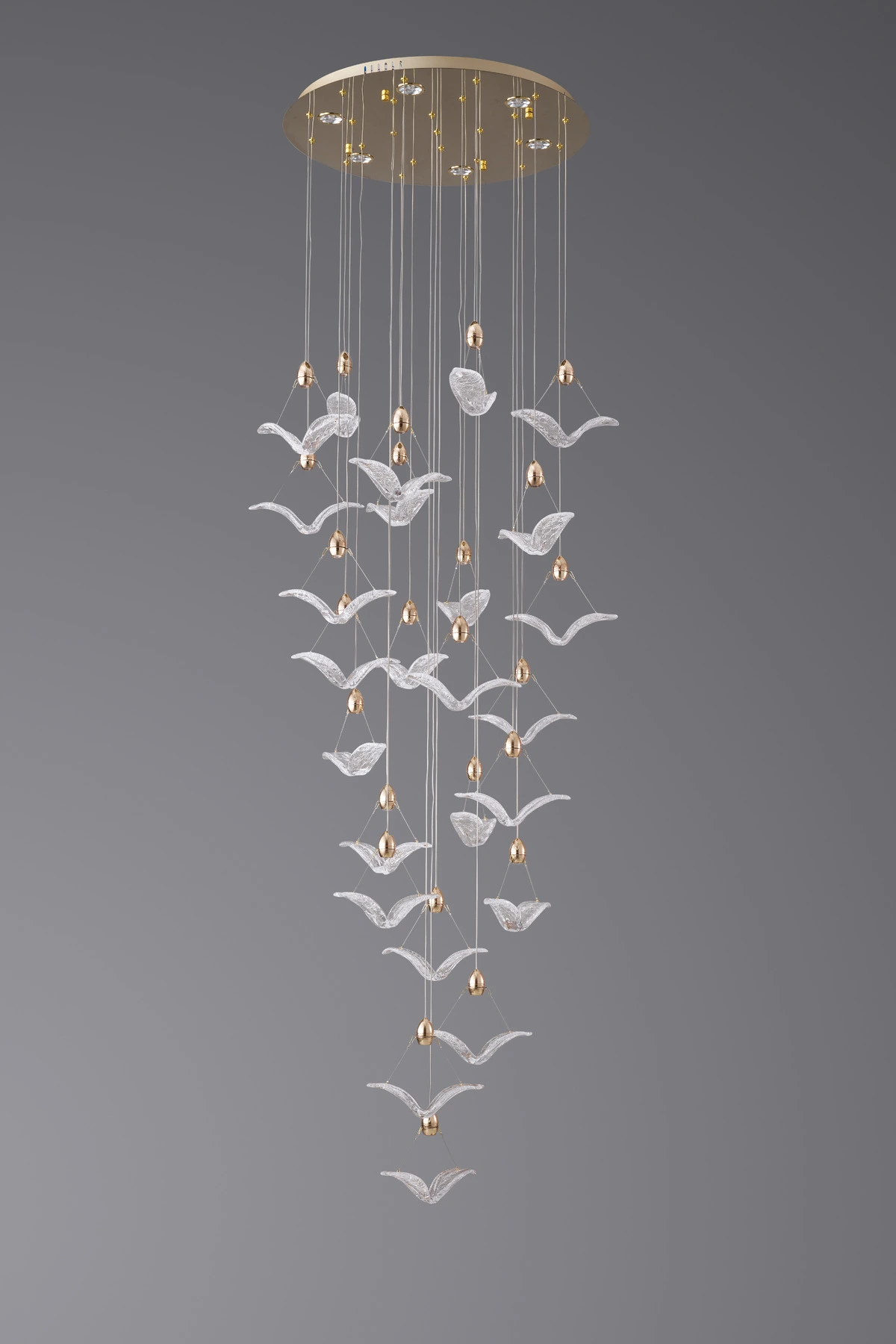 Chandelier 8124/D800*H4500  F-gold. Photo 2