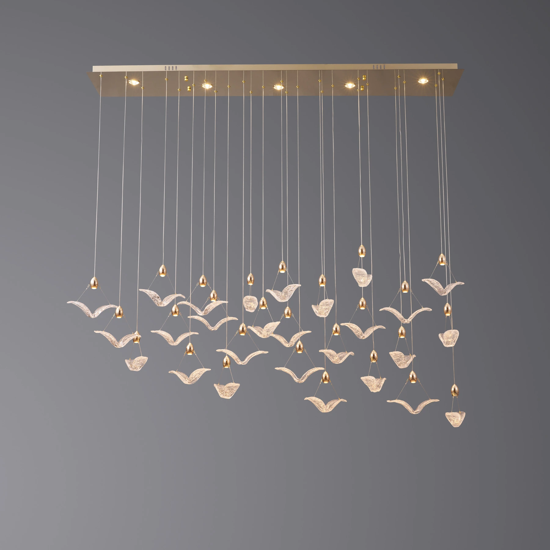 Chandelier 8124/L1600*W300 F-gold