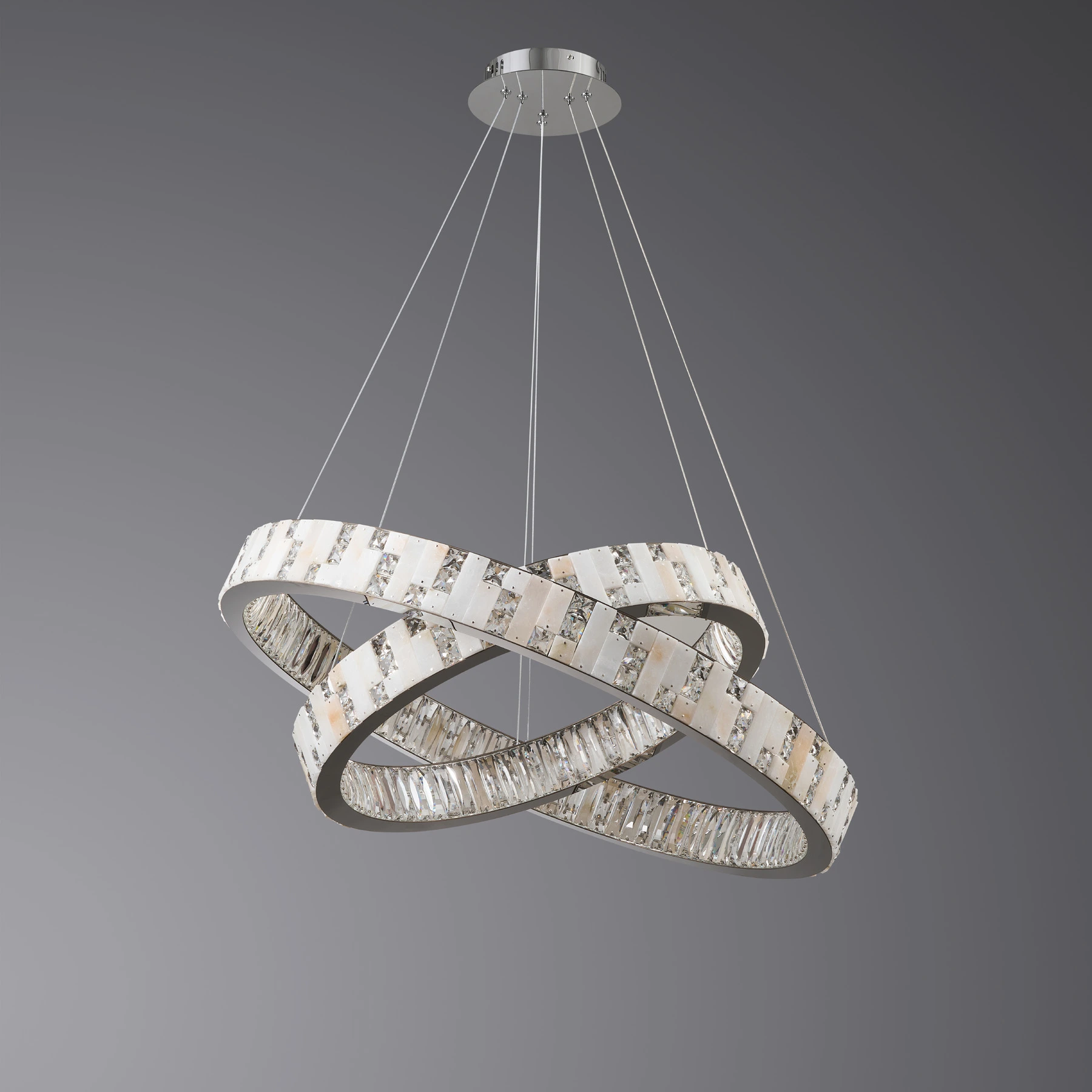Chandelier 8123/800+600 Chrome. Photo 2