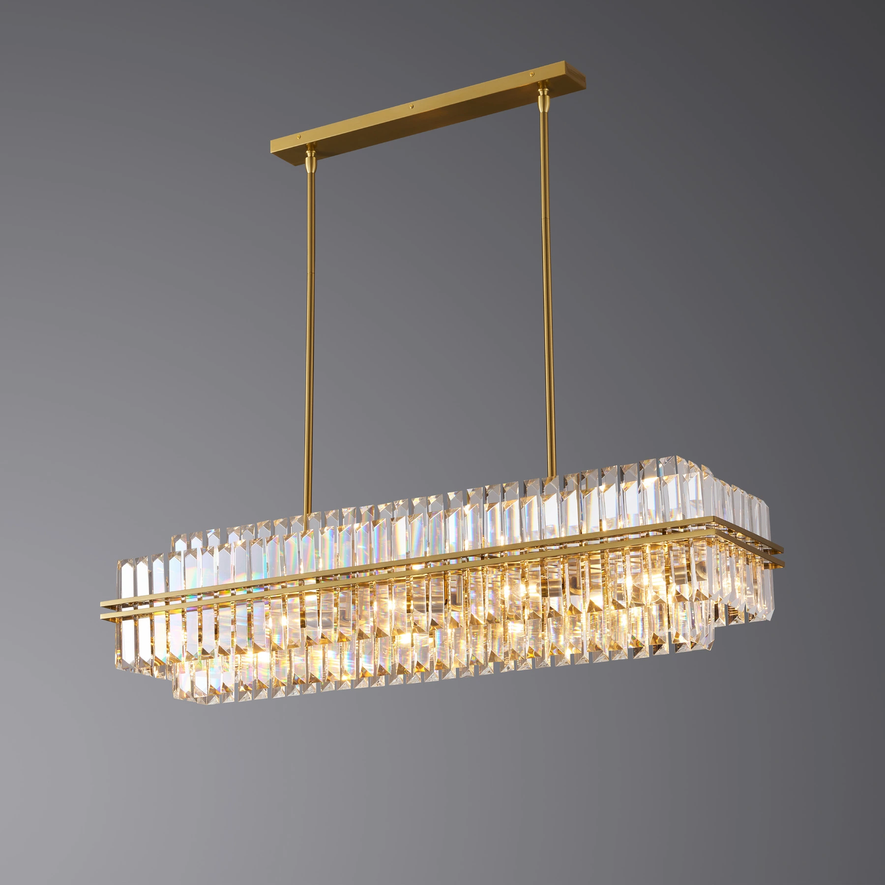 Люстра 5550/L1200*280 Brushed brass