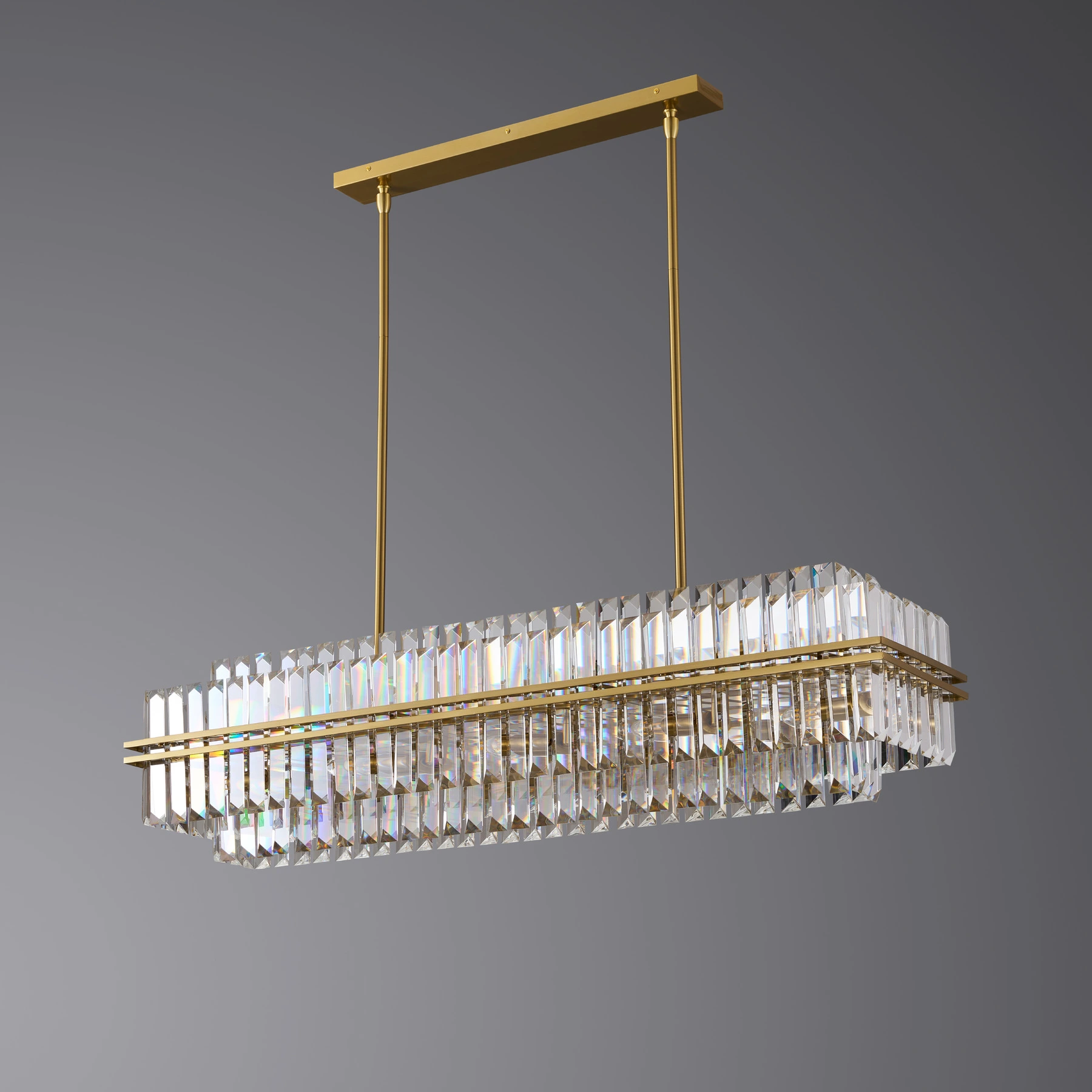 Chandelier 5550/L1200*280 Brushed brass. Photo 2