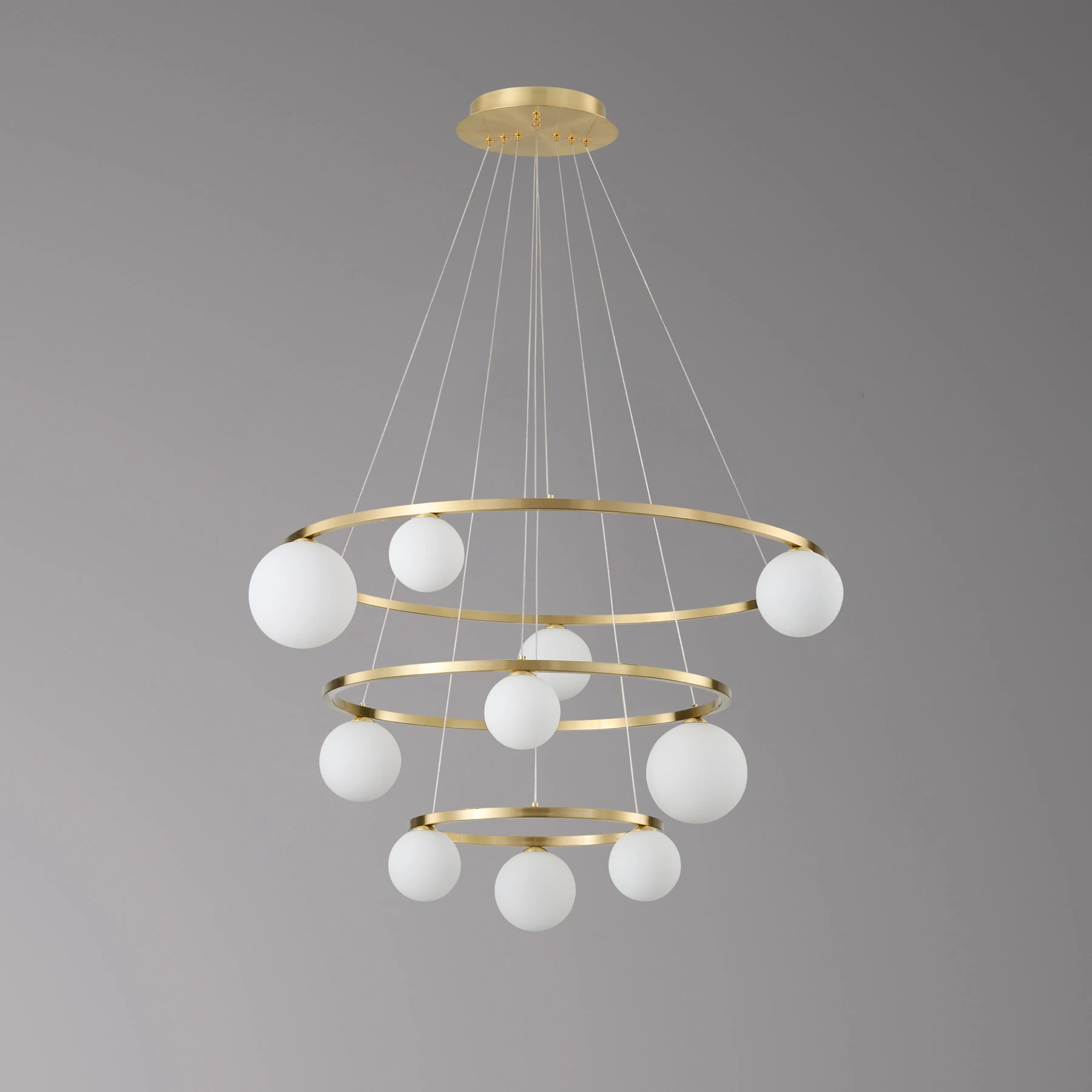 Chandelier 6880/40+60+80 Sand gold (One base). Photo 2