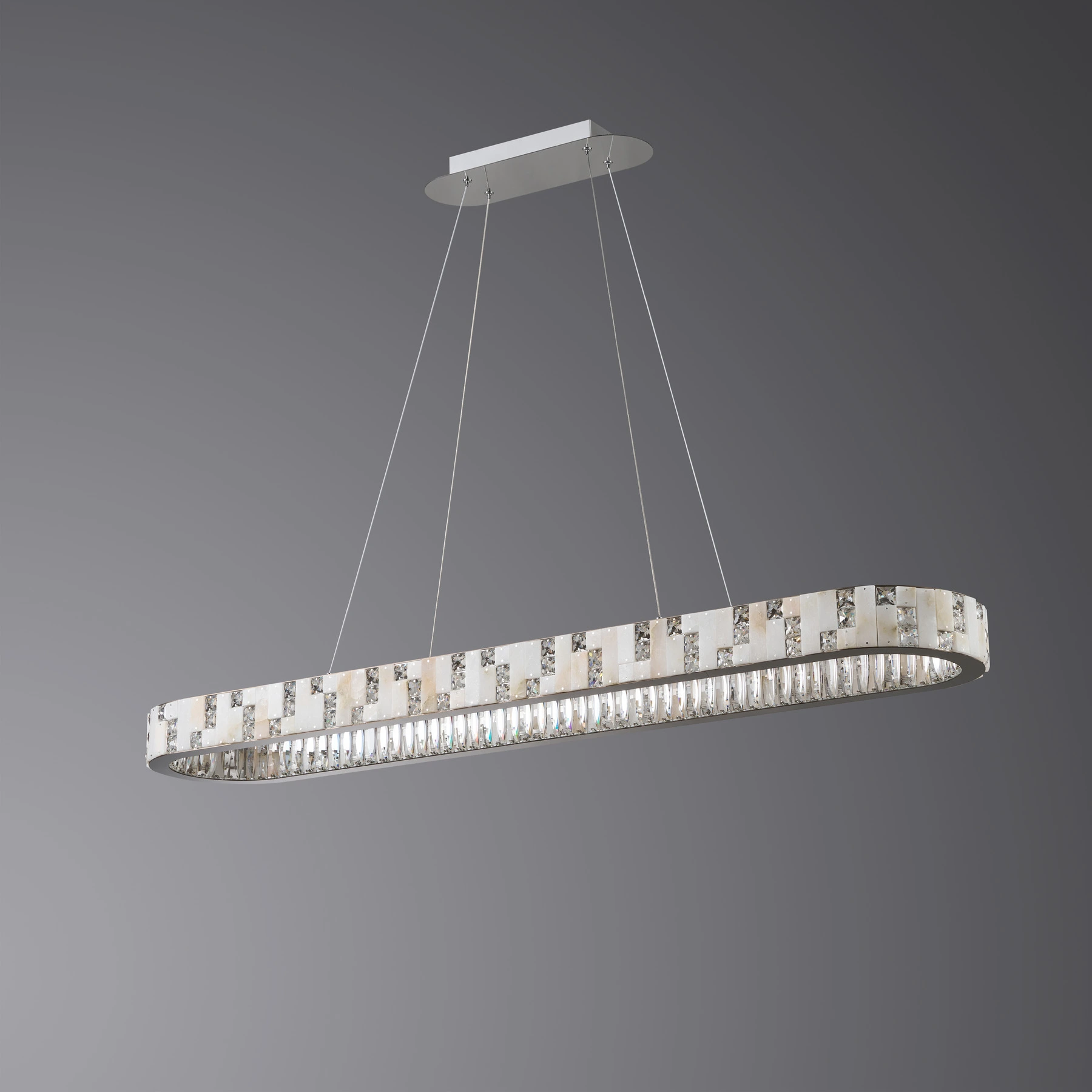 Chandelier 8123/L1300*270 Chrome. Photo 2