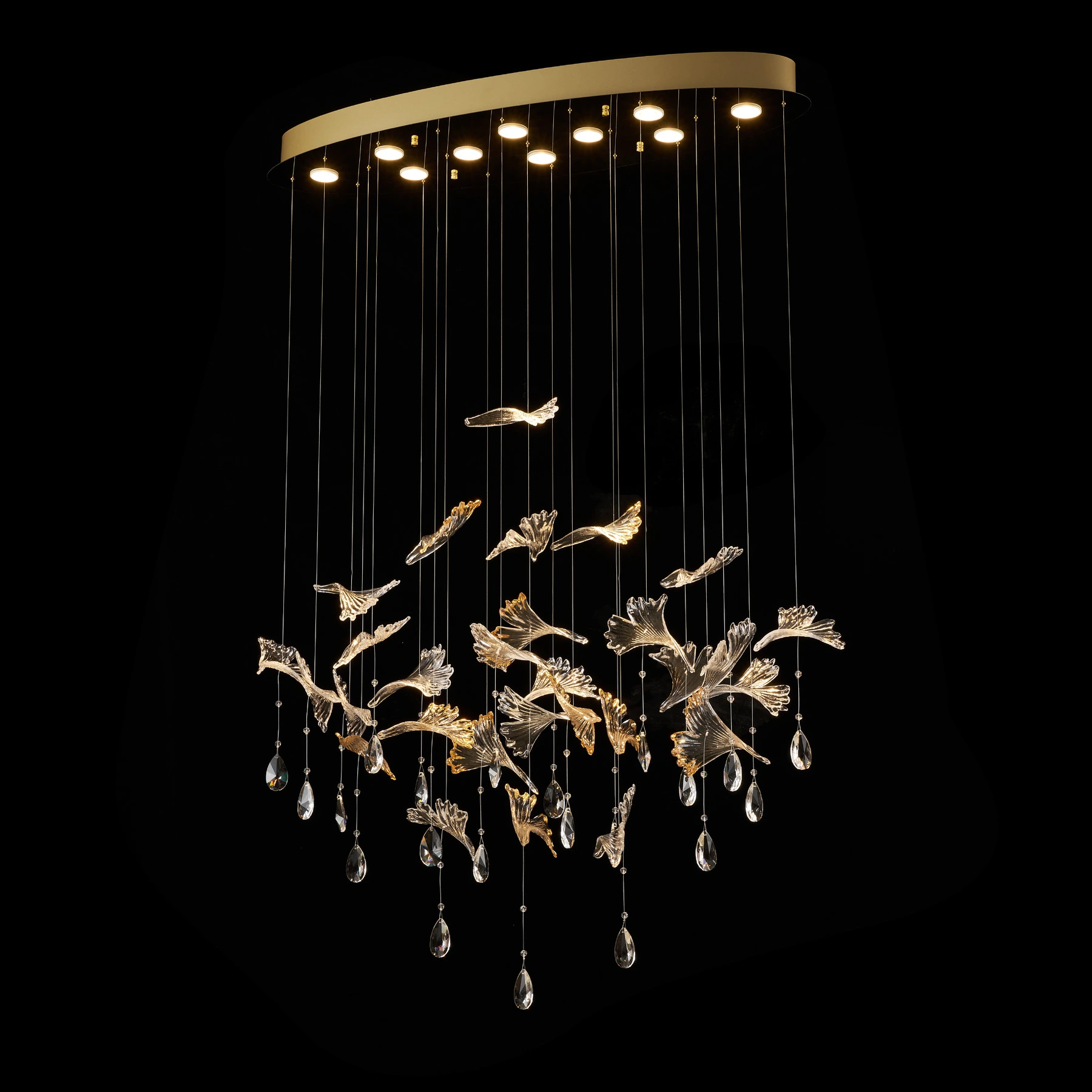 Люстра 8125/L1000*W300 F-gold