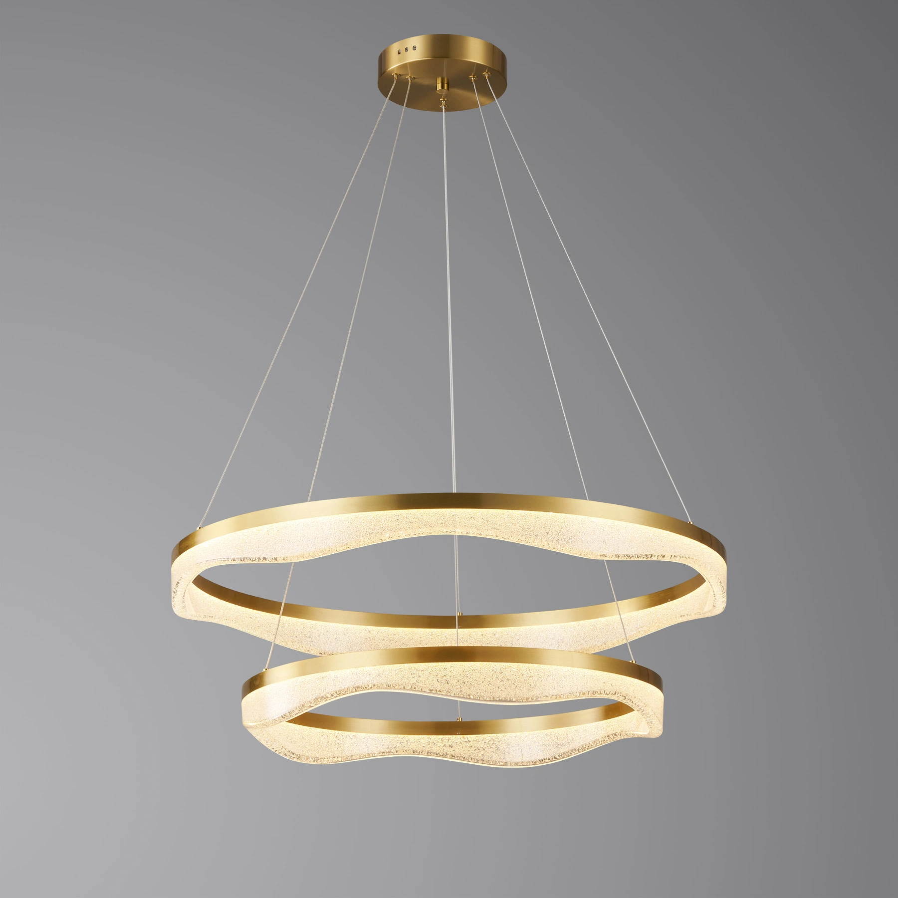Люстра 2286/800+600 Brushed brass