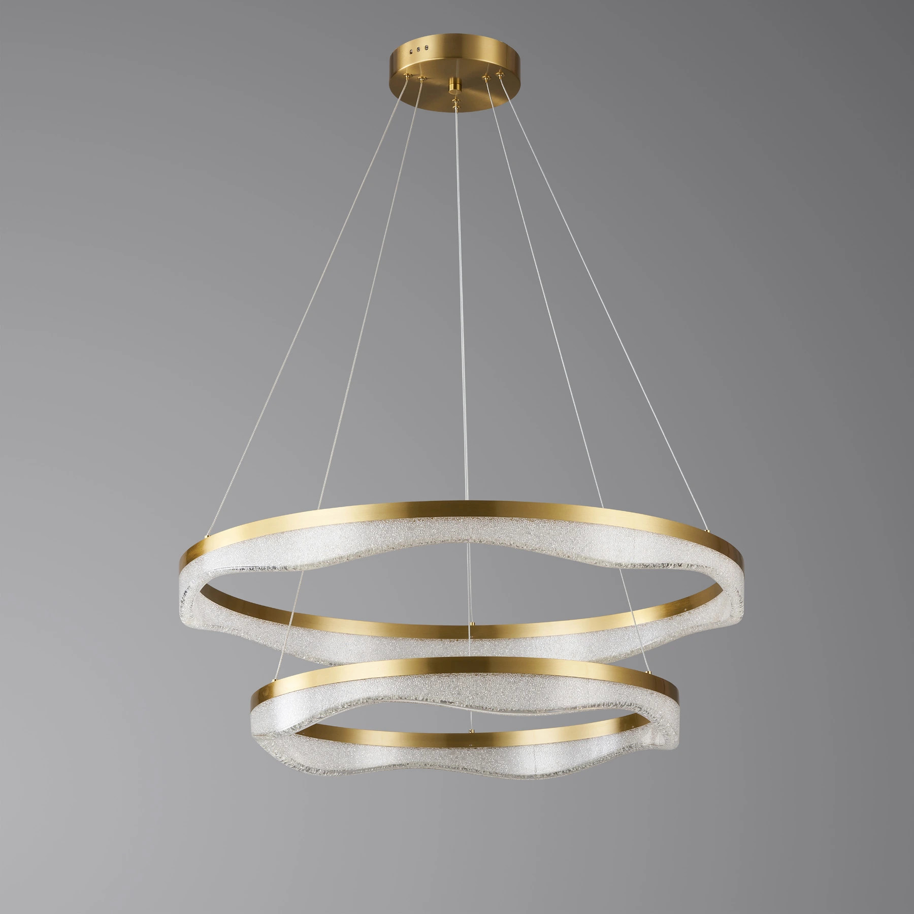 Chandelier 2286/800+600 Brushed brass. Photo 2