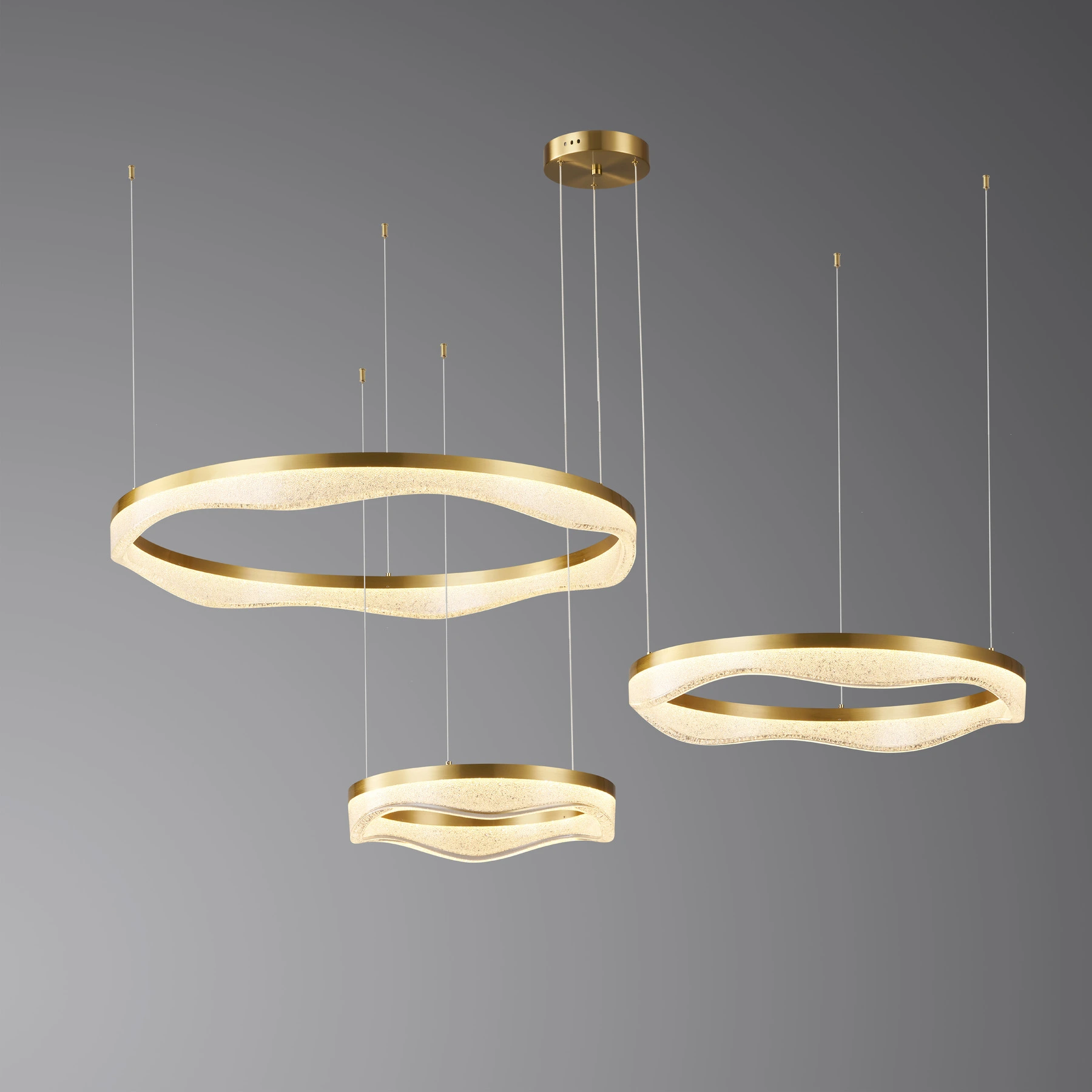 Люстра 2286/80+60+40 Brushed brass