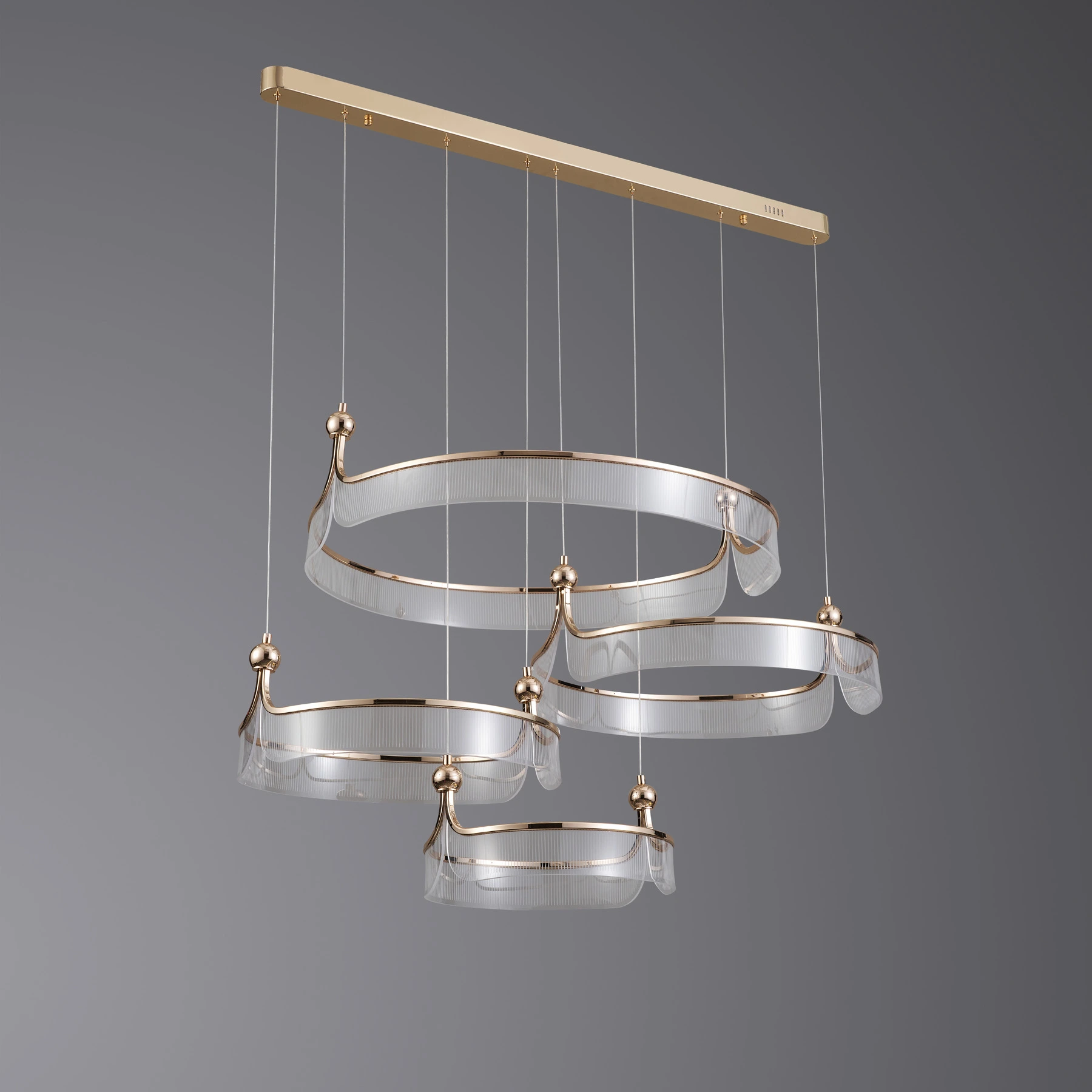 Chandelier 2041/80+ 60+50+ 40 F-gold. Photo 2