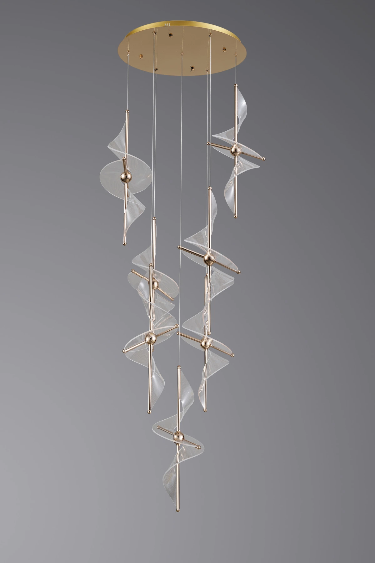 Chandelier 2039/7P F-gold. Photo 2