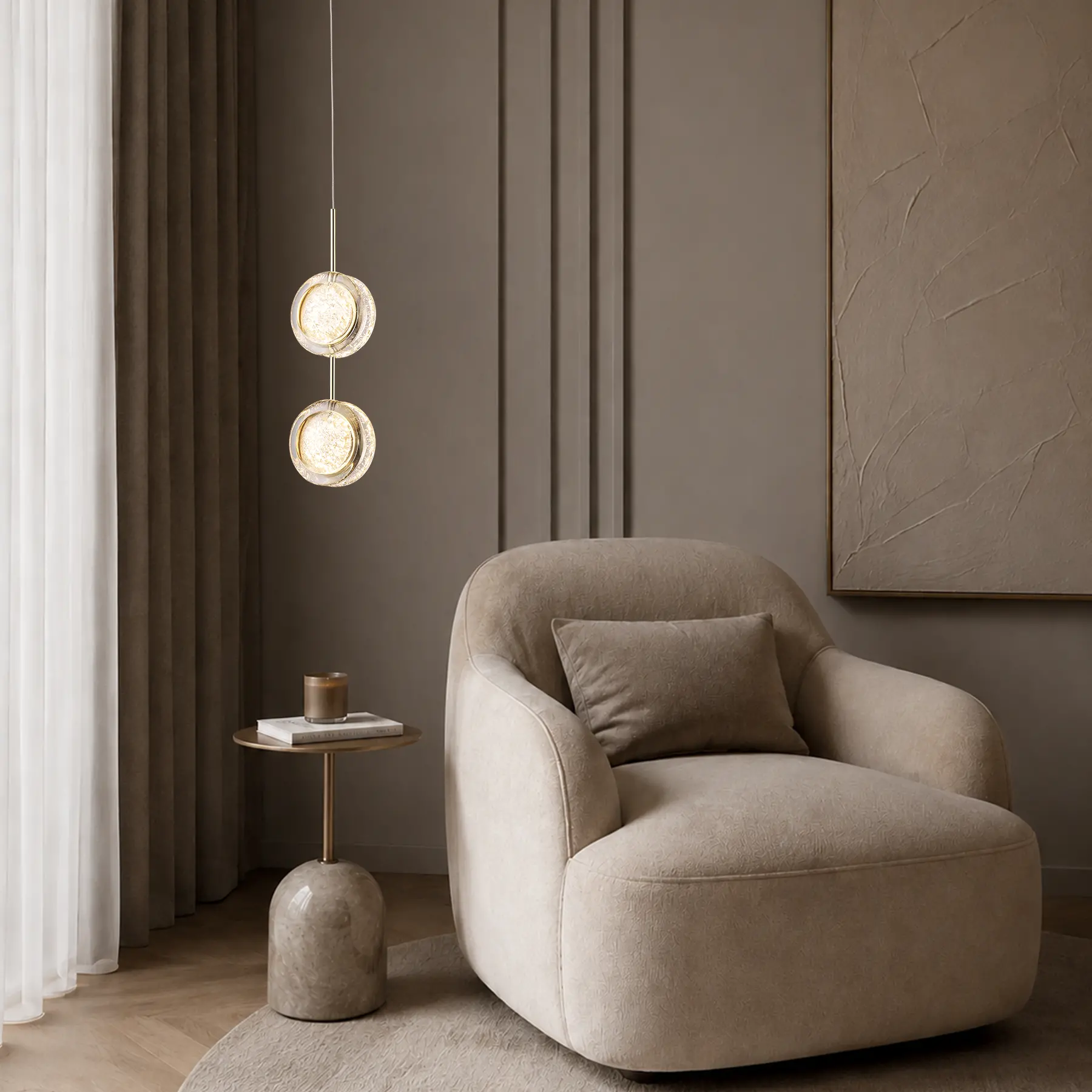 Pendant light 2248/1P2 S-gold. Photo 3