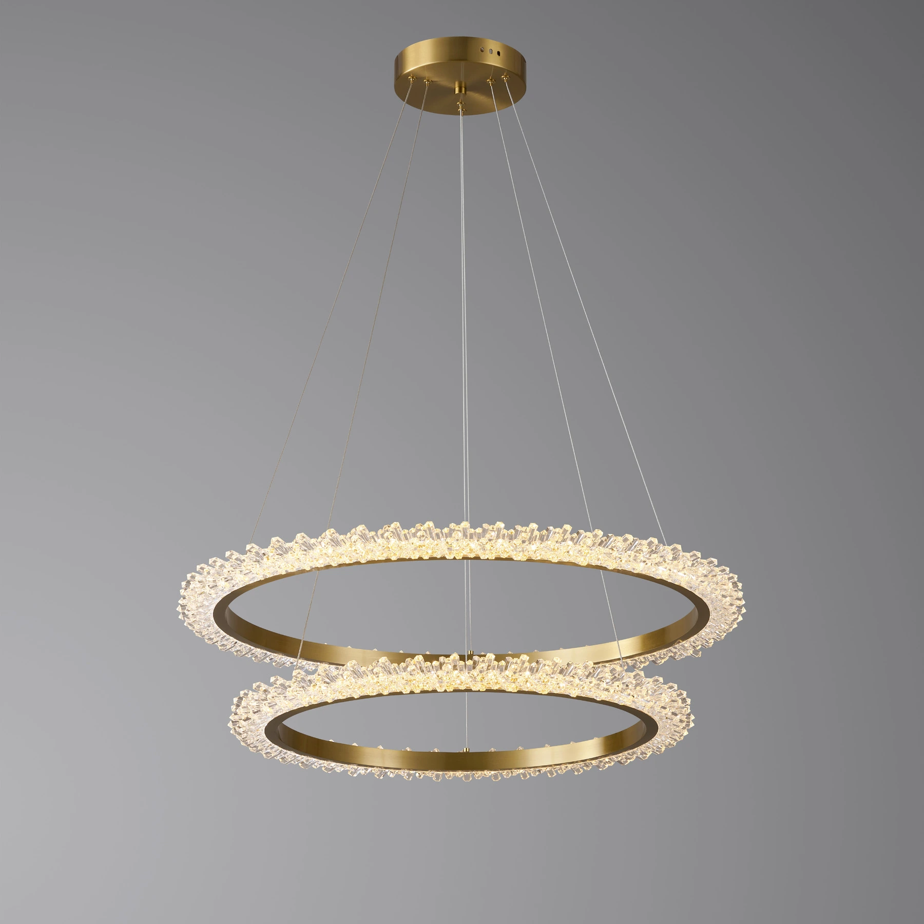 Люстра 2283/800+600 Brushed brass