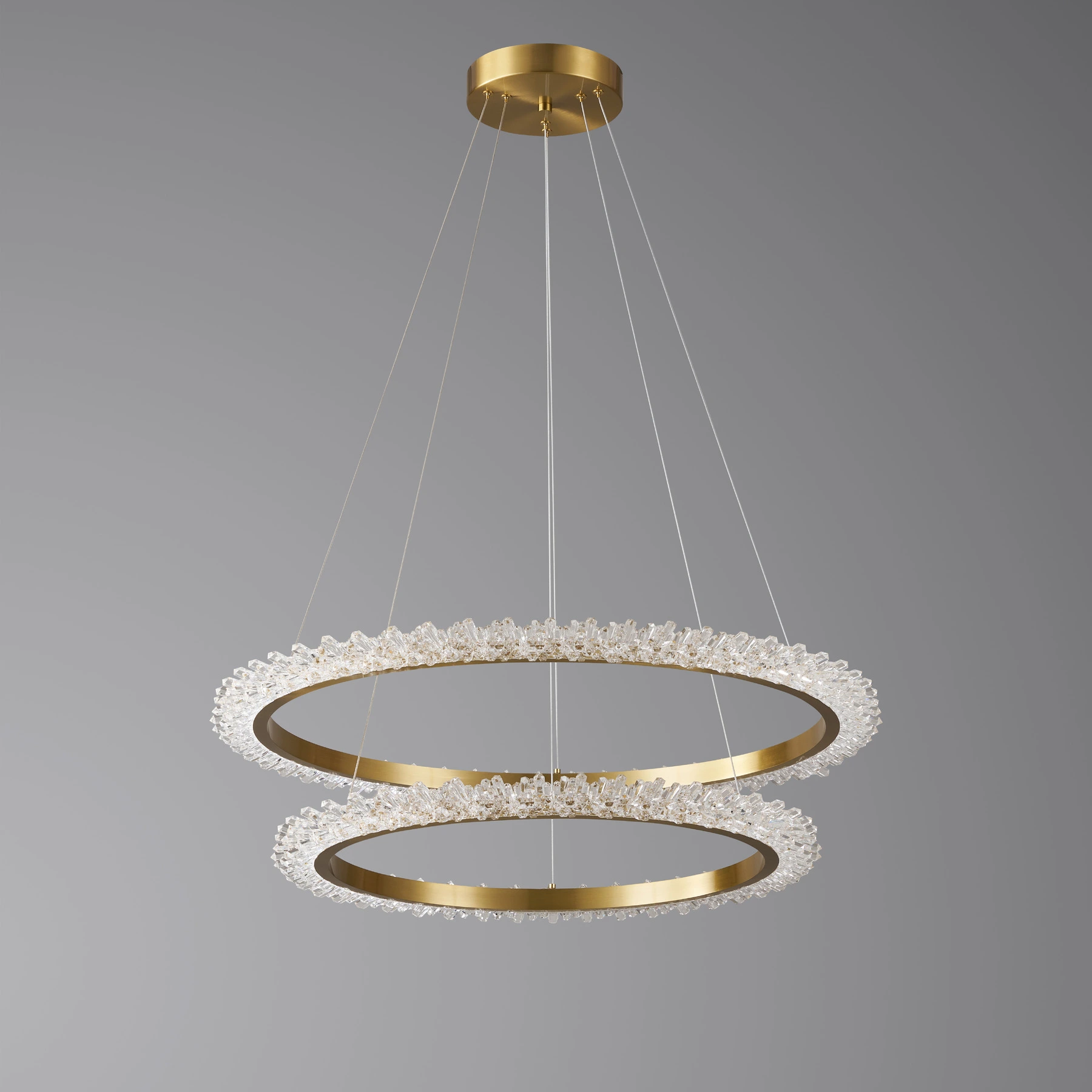 Chandelier 2283/800+600 Brushed brass. Photo 2