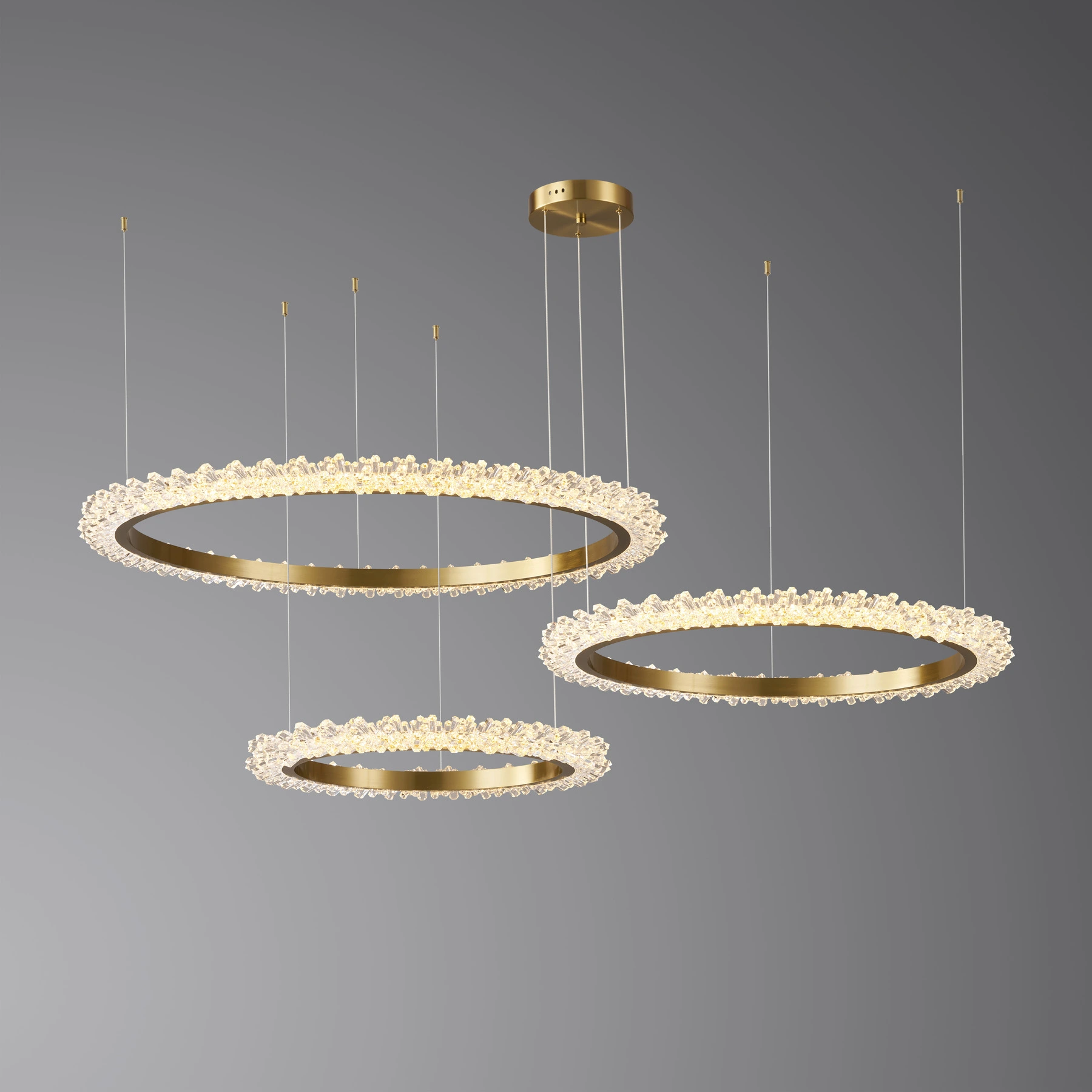 Люстра 2283/80+60+40 Brushed brass