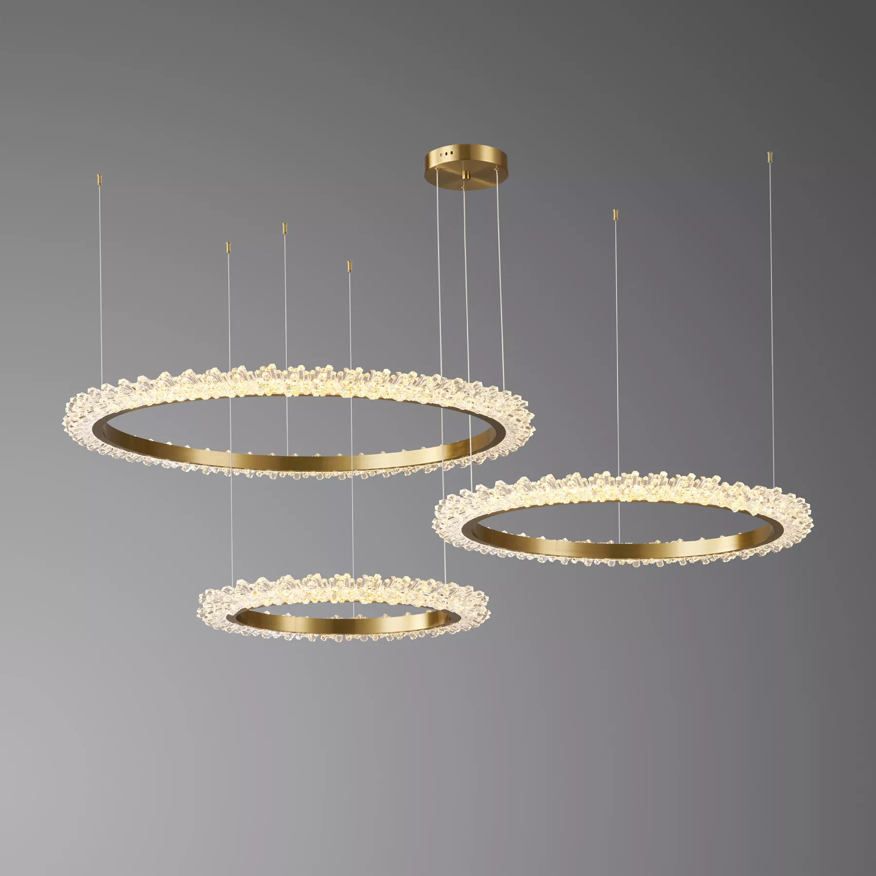Chandelier 2283/80+60+40 Brushed brass