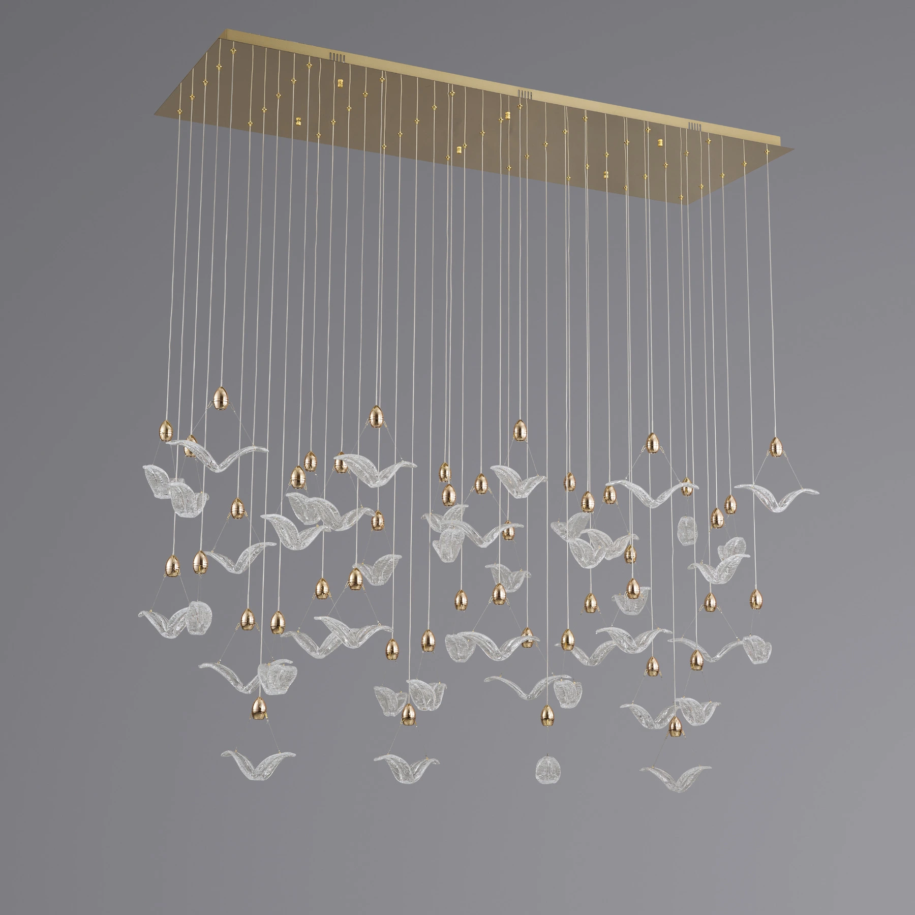 Chandelier 8124/L1500*W500  F-gold. Photo 3