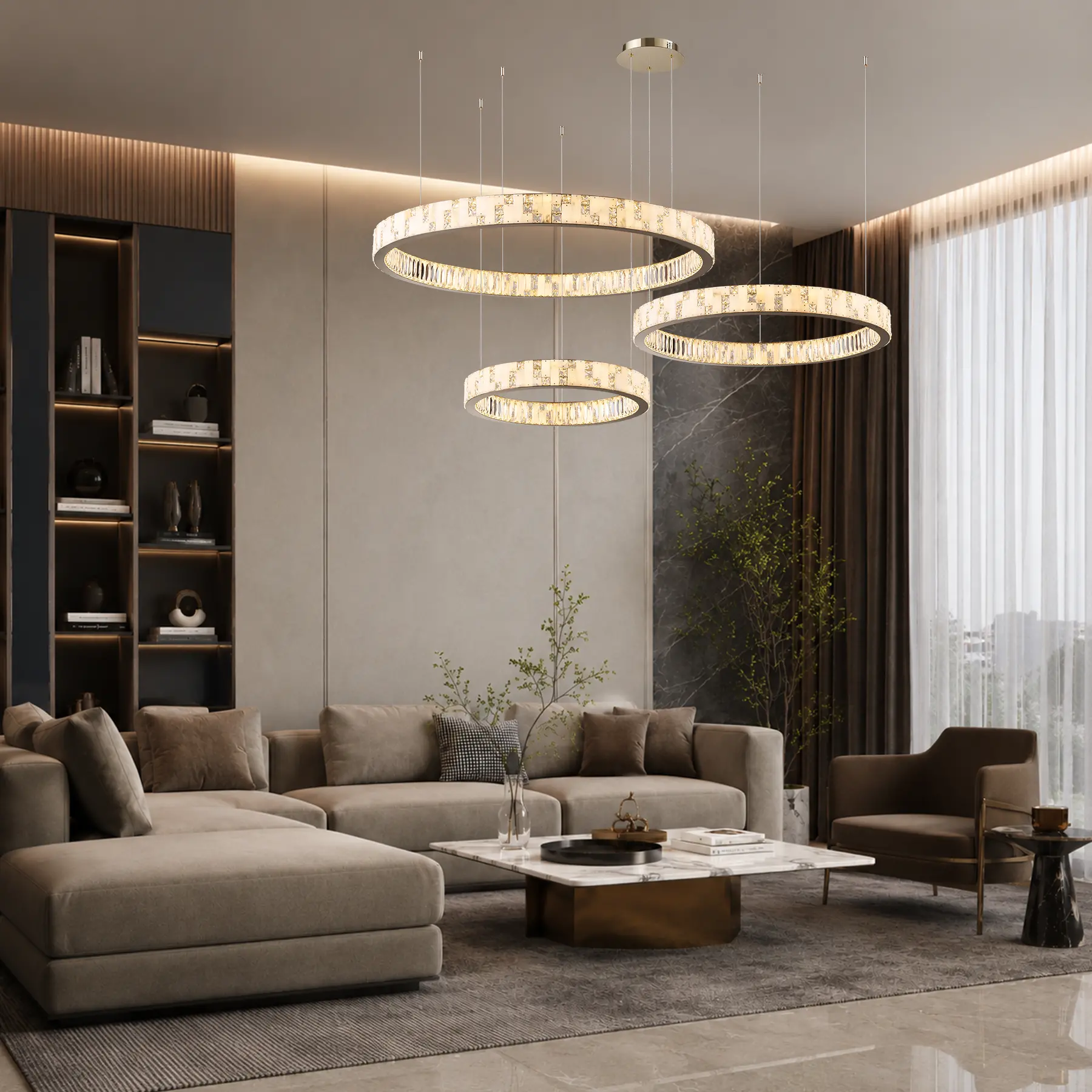 Chandelier 8123/100+80+60 F-gold (Point fixing). Photo 3