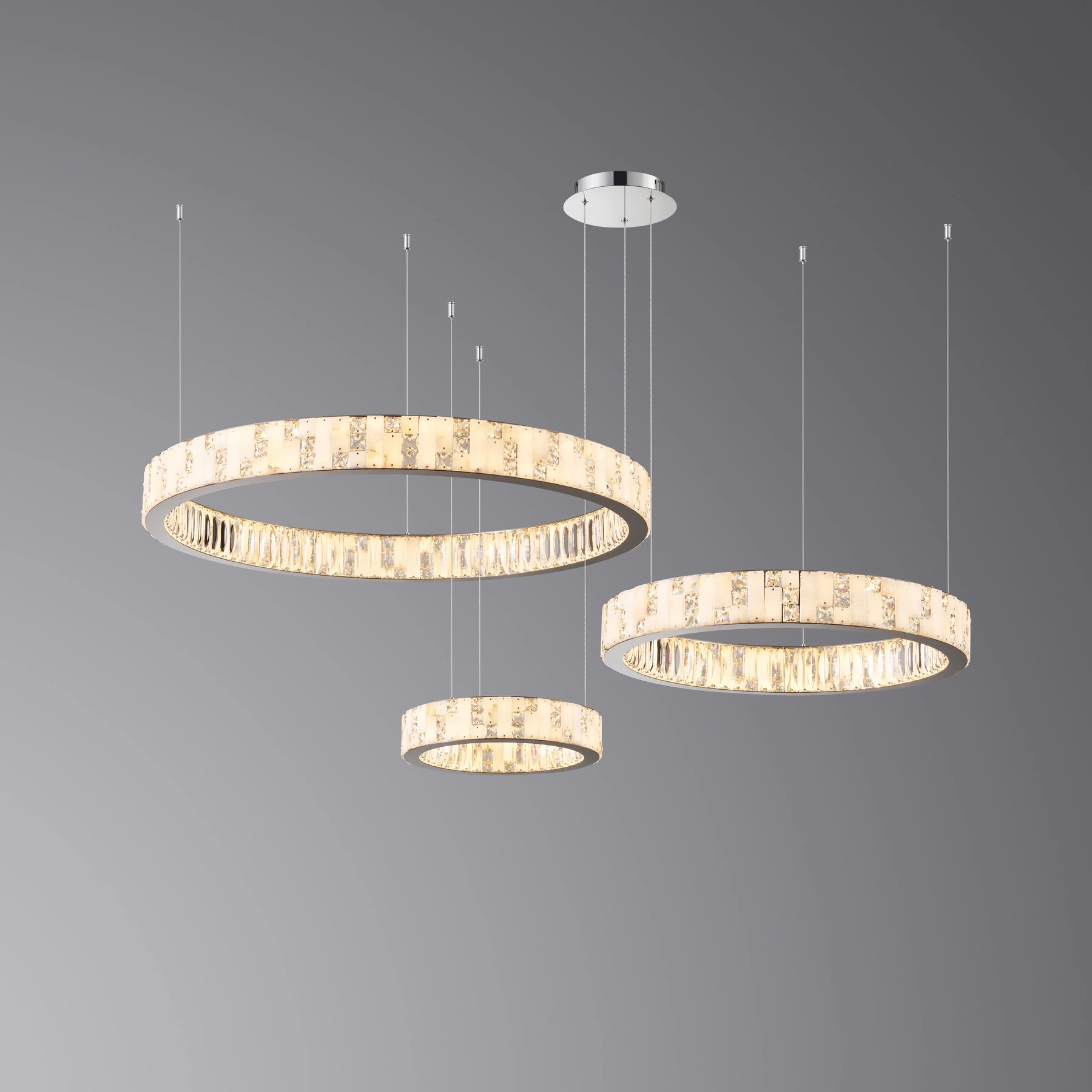Chandelier 8123/80+60+40 Chrome (Point fixing)