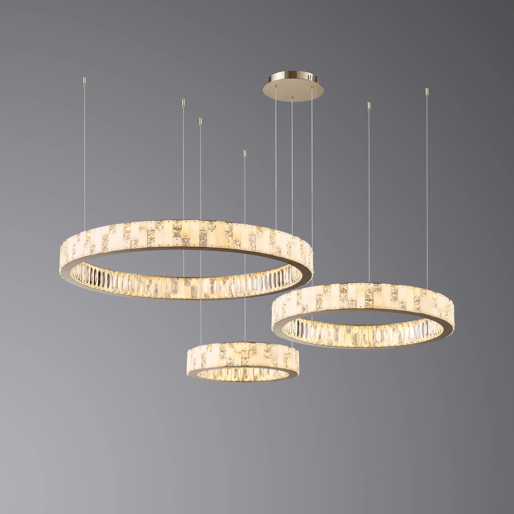 Chandelier 8123/80+60+40 F-gold (Point fixing)
